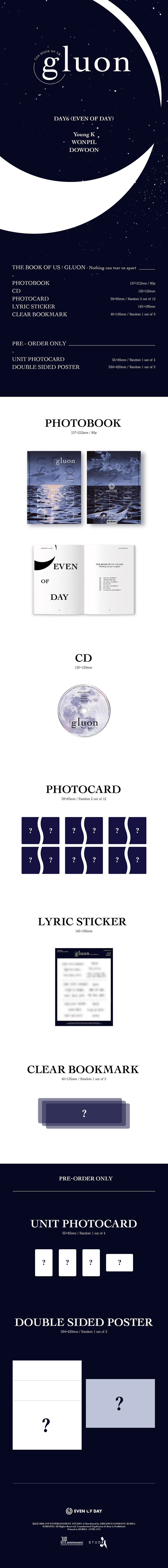 DAY6 The Book of Us Even of Day Gluon Nothing can tear us Official Photocard 